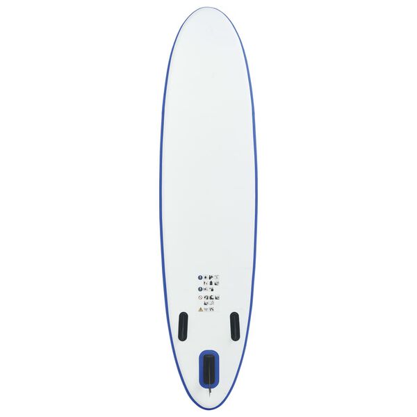 vidaXL Juego de tabla de paddle surf hinchable azul y blanco