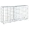 vidaXL Cesta de gaviones con cubierta hierro galvanizado 200x50x100 cm