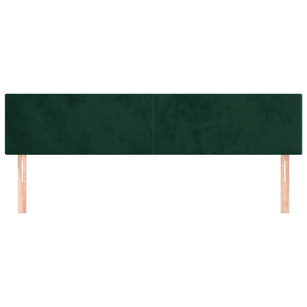 vidaXL Cabeceros 2 unidades de terciopelo verde oscuro 80x5x78/88 cm