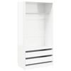 vidaXL Armario de madera contrachapada blanco brillo 100x50x200 cm