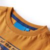 Camiseta infantil con manga larga ocre oscuro 140