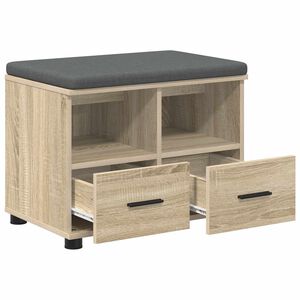 vidaXL Banco de entrada Roble Sonoma 60 x 38 x 46 cm
