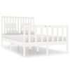 vidaXL Estructura de cama doble peque&ntilde;a madera maciza blanca 120x190cm