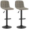 vidaXL Taburetes de cocina 2 unidades terciopelo gris claro
