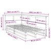 vidaXL Cama con estanter&iacute;a sin colch&oacute;n madera maciza marr&oacute;n 90x190 cm