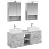 vidaXL Juego de muebles de ba&ntilde;o 5 pcs Gris Hormig&oacute;n