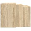 vidaXL Mesas apilables 3 pzas madera contrachapada color roble Sonoma