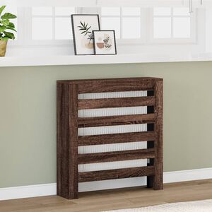 vidaXL Cubierta de radiador madera ingenier&iacute;a marr&oacute;n roble 78x20x82 cm