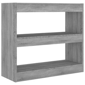 vidaXL Estanter&iacute;a/divisor de espacios gris Sonoma 80x30x72 cm