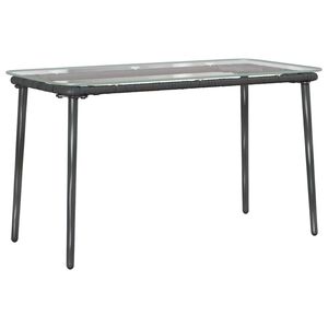 vidaXL Mesa de Jard&iacute;n Negro 80 x 40 x 45 cm rat&aacute;n sint&eacute;tico