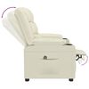 vidaXL Sill&oacute;n reclinable el&eacute;ctrico de cuero sint&eacute;tico crema