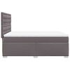 vidaXL Cama box spring con colch&oacute;n cuero sint&eacute;tico gris 140x200 cm