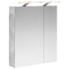 vidaXL Armario con espejo de ba&ntilde;o Gris Concreto 60 x 14,5 x 70 cm
