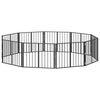 vidaXL Puerta para perros 10 uds. Negro 80 x 60 cm Acero Galvanizado
