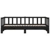 vidaXL Sofá cama extraíble sin colchón negro 2x(90x190) cm