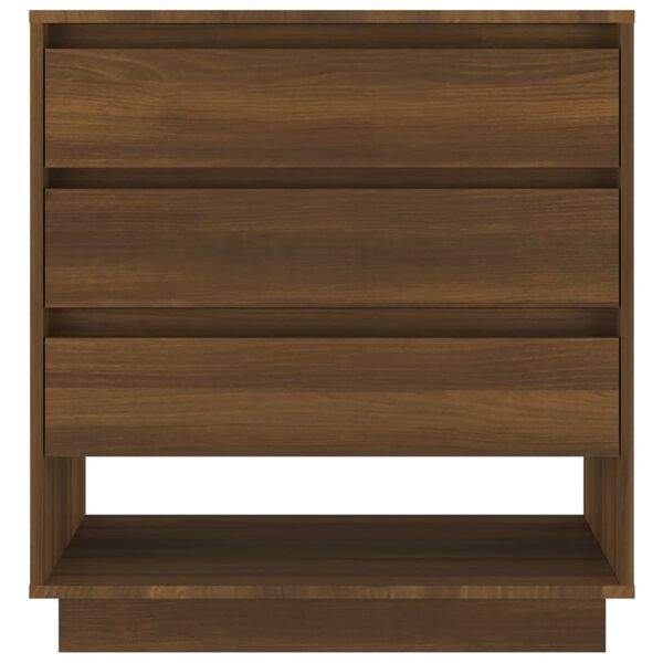 vidaXL Aparador de madera contrachapada marr&oacute;n roble 70x41x75 cm