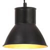 vidaXL L&aacute;mpara colgante redonda negra 25 W 17 cm E27