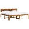 vidaXL Cama doble con cabecero ROSTOCK Natural 200 x 200 cm
