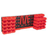 vidaXL Kit de cajas de almacenaje 80 pzas paneles de pared rojo negro