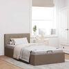 vidaXL Cama canapé hidráulica de almacenaje sin colchón taupe 90x200cm