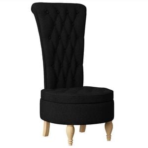 vidaXL Silla de estilo zueco Negro 56,5 x 70 x 110 cm tela