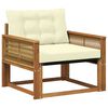 vidaXL Madera maciza de acacia y textileno