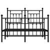 vidaXL Estructura cama sin colch&oacute;n con estribo metal negro 120x190 cm