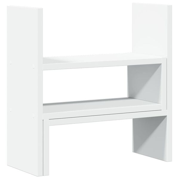 vidaXL Organizador de escritorio ajustable madera blanco 40x17x41 cm