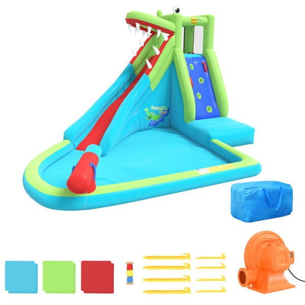 Happy Hop Tobogán de agua inflable con piscina PVC 356x300x230 cm