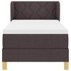 vidaXL Cama tipo Box Spring con colch&oacute;n Marr&oacute;n Oscuro 80 x 200 cm tela