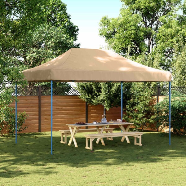 vidaXL Tienda de fiesta plegable Pop-Up beige 440x292x315 cm