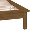 vidaXL Estructura de cama con LED madera maciza marr&oacute;n miel 160x200 cm