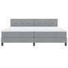 vidaXL Cama tipo Box Spring con colch&oacute;n Gris claro 200 x 200 cm tela