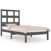 vidaXL Estructura de cama madera maciza de pino gris 75x190 cm