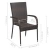 vidaXL Juego de comedor para jardín 5 piezas marrón