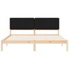 vidaXL Estructura de Cama con Cabecera Tapizada Negro 200 x 200 cm