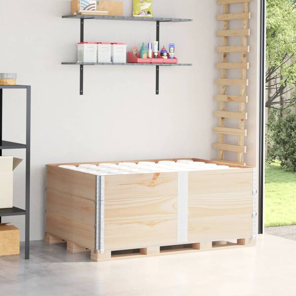 vidaXL Collares de palets 3 unidades madera maciza de pino 150x100 cm