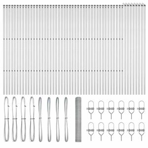 vidaXL Poste de Valla Plateado 100 x 1,2 m (malla de 25 mm) Acero