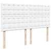 vidaXL Cama box spring con colch&oacute;n cuero sint&eacute;tico blanco 180x200 cm