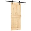 vidaXL Puerta corredera con herrajes madera maciza de pino 85x210 cm