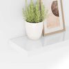 vidaXL Estante flotante de pared blanco brillante MDF 50x23x3,8 cm