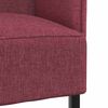 vidaXL Sofa de Espalda Alta 101cm Rojo vino tinto tela
