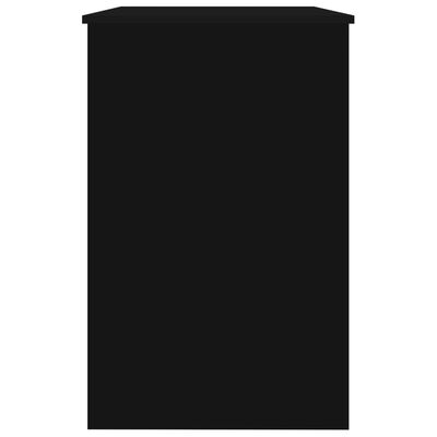 vidaXL Escritorio de madera contrachapada negro brillo 100x50x76 cm