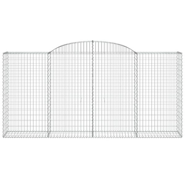 vidaXL Cestas gaviones 7 uds forma de arco hierro 300x50x140/160 cm