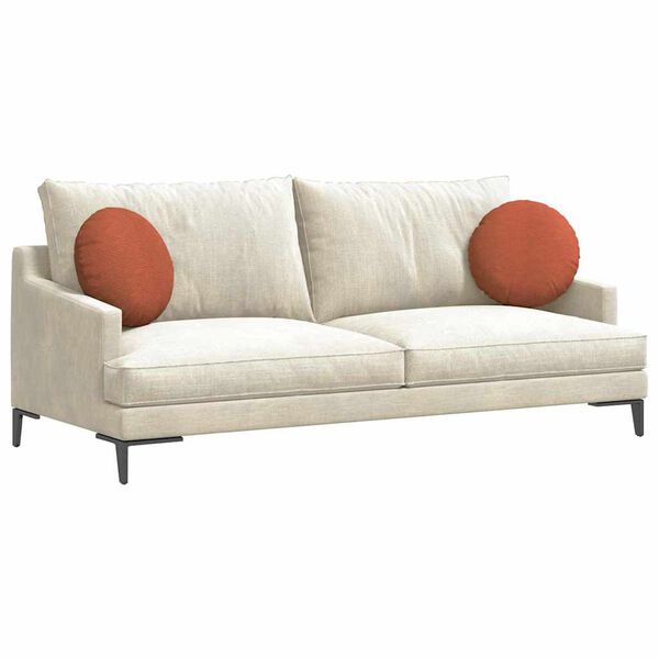 vidaXL Cojines para asiento 2 pcs Rojo Naranja &Oslash; 40 cm Tela de pana