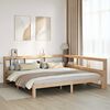 vidaXL Cama con estanter&iacute;a sin colch&oacute;n madera maciza de pino 180x200cm