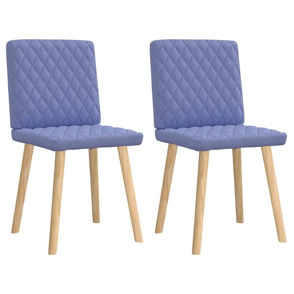 vidaXL Sillas de comedor 2 uds tela azul jeans