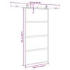 vidaXL Puerta corredera herrajes negro 102,5x205 cm vidrio templado