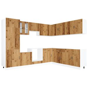 vidaXL Mueble cocina Porto madera vieja 14 pzas madera contrachapada