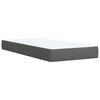 vidaXL Cama box spring con colch&oacute;n tela gris oscuro 90x190 cm
